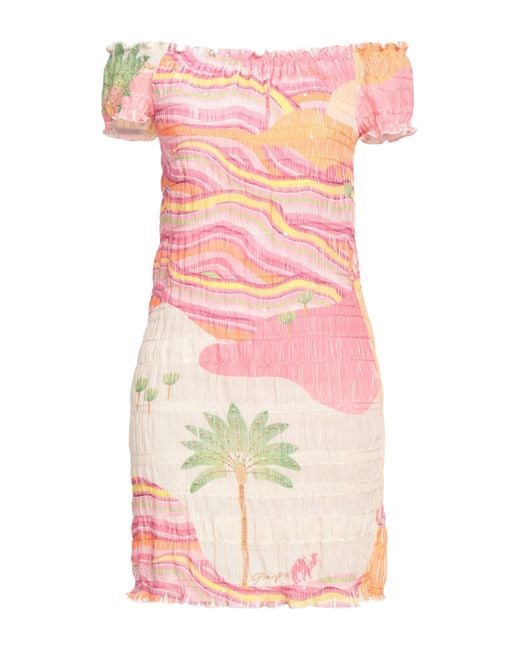 Pin-Up Stars Pink Mini Dress Polyester