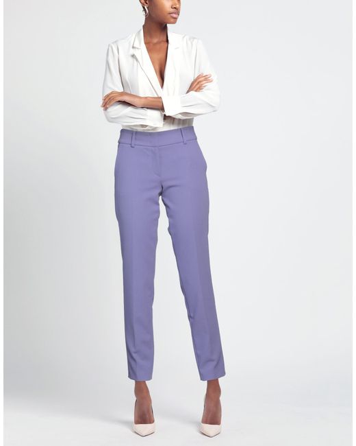 Windsor. Purple Pants Recycled Polyester, Viscose, Elastane