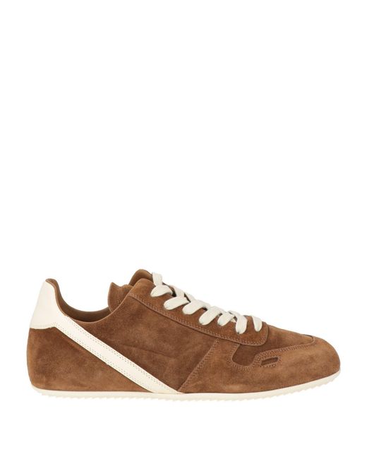 Rick Owens Brown Sneakers Leather