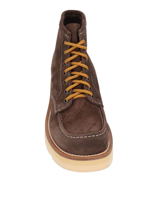 Seboy's Brown Dark Ankle Boots Leather for men