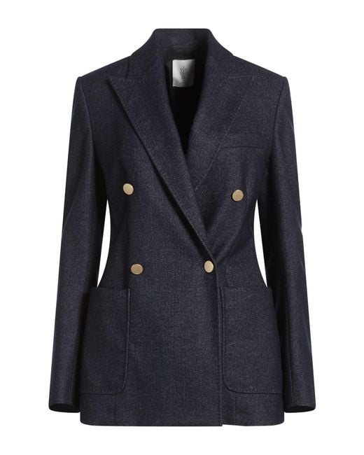 Eleventy Blue Blazer Wool, Cotton, Cashmere, Elastane
