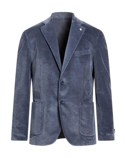 L.b.m. 1911 Blue Blazer Cotton, Modal, Elastane for men