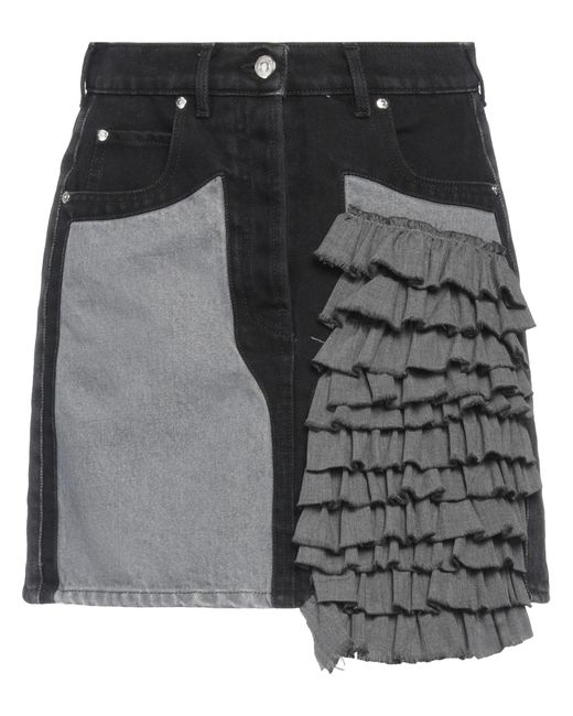 MSGM Black Denim Skirt