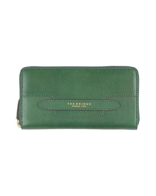 The Bridge Green Wallet Cow Leather