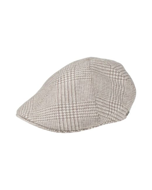 Tagliatore Gray Sand Hat Virgin Wool for men