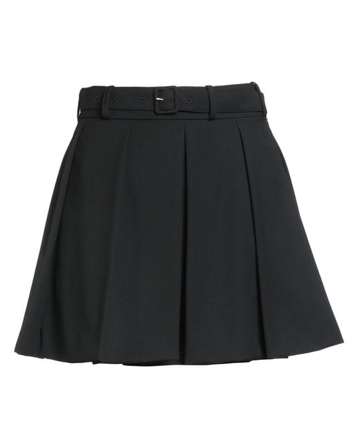 Patou Women's Black Mini Skirt Virgin Wool, Elastane