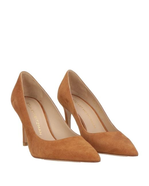 Stuart Weitzman Camel Pumps Leather in Brown | Lyst UK