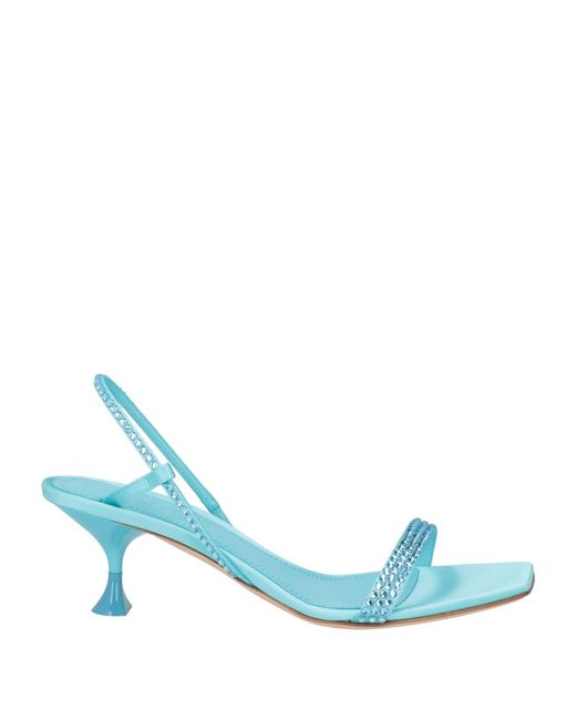 3Juin Blue Sandals Textile Fibers