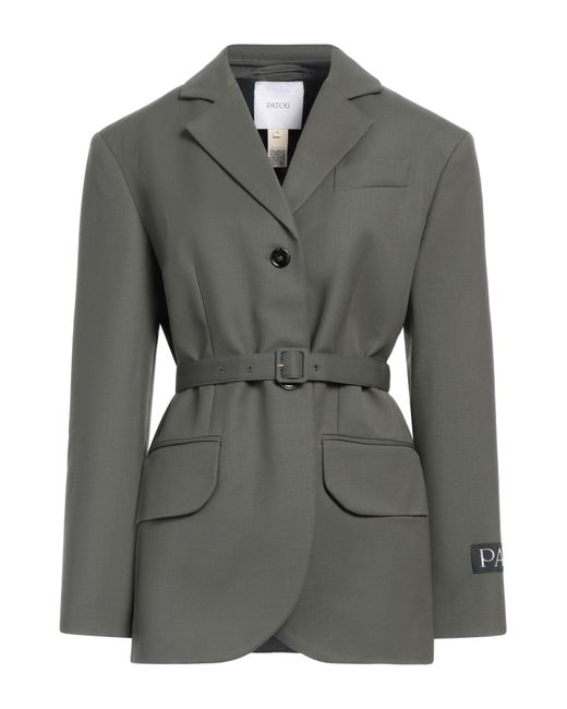 Patou Gray Military Blazer Virgin Wool, Elastane