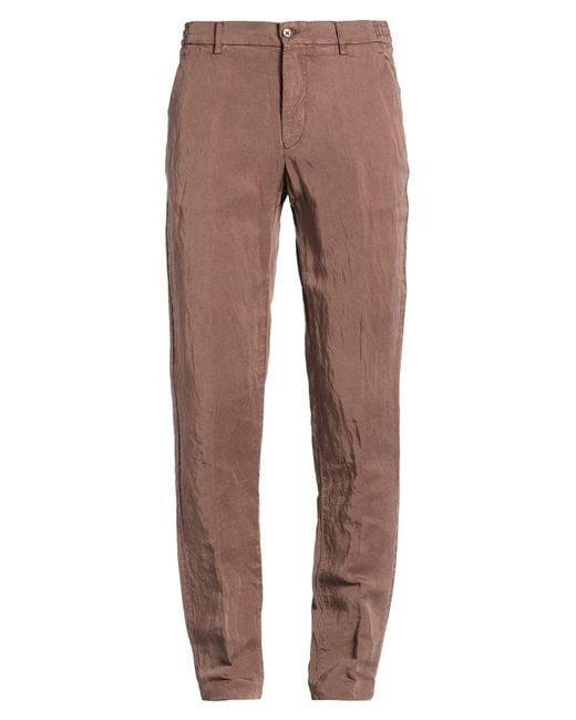 Berwich Brown Pants Lyocell, Linen for men