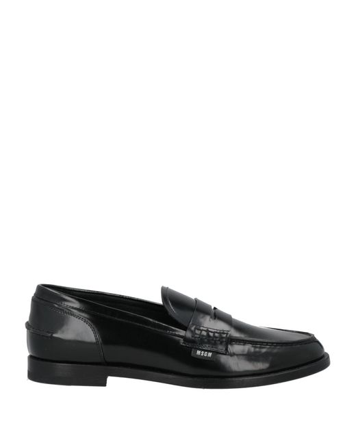 MSGM Black Loafers Leather