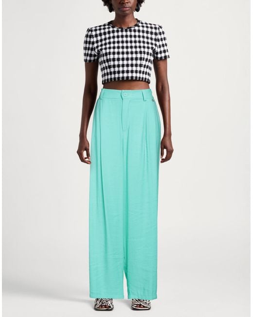 Souvenir Clubbing Blue Pants Viscose, Polyester