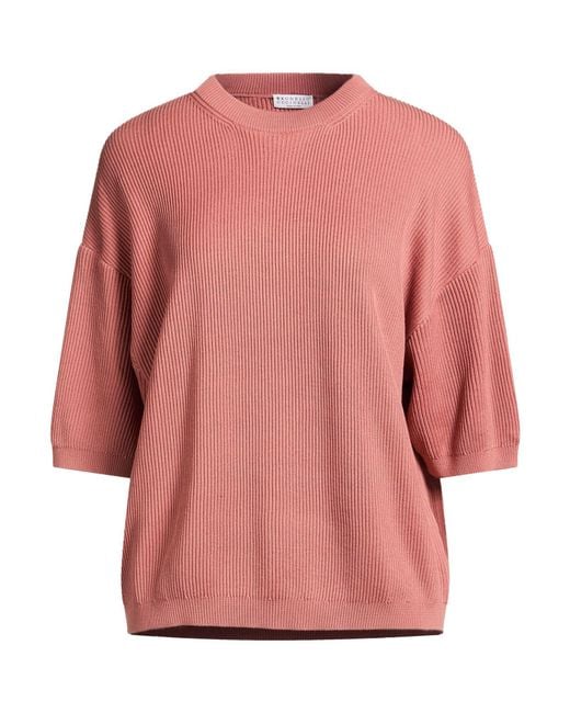 Brunello Cucinelli Pink Sweater Cotton, Brass