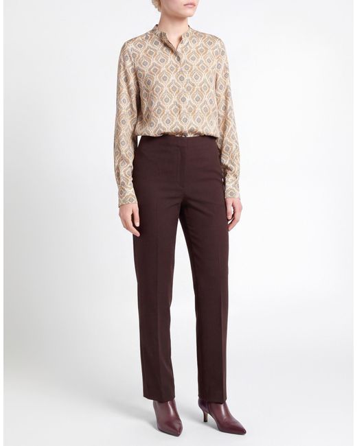 Shirtaporter Brown Chocolate Pants Viscose, Nylon, Elastane