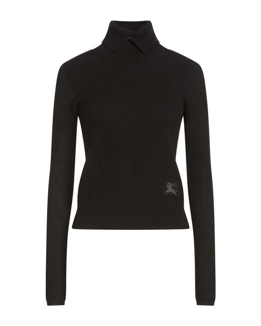 Burberry Black Turtleneck Wool, Polyester, Alpaca Wool, Polyamide, Elastane