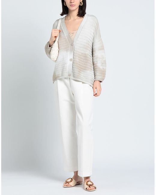 Le Tricot Perugia White Cardigan