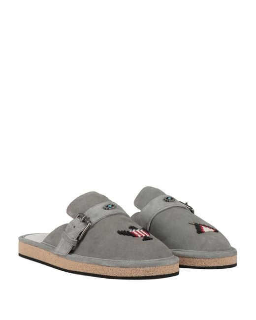 HAANI Gray Mules & Clogs