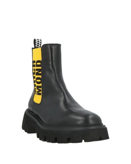 John Richmond Black Ankle Boots Calfskin, Rubber for men