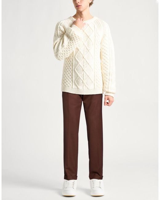Berwich Brown Chocolate Pants Virgin Wool for men