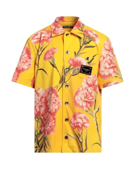 Dolce & Gabbana Yellow Shirt for men