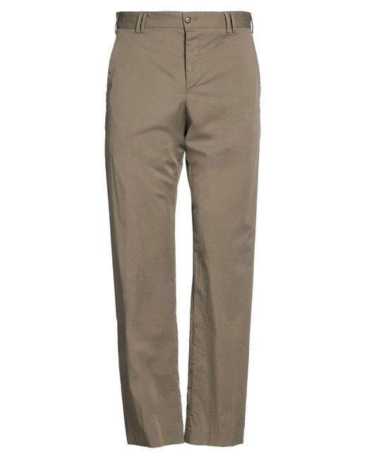 PT Torino Gray Military Pants Cotton, Polyamide, Elastane for men