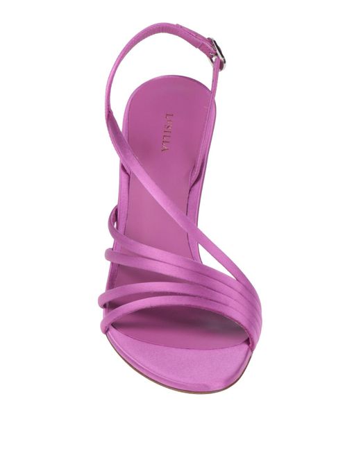 Le Silla Pink Sandals Textile Fibers