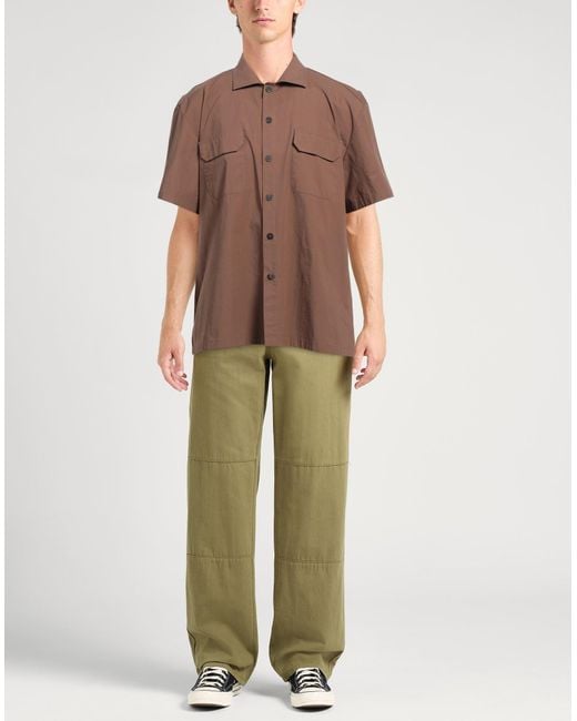 Messagerie Brown Shirt Cotton, Elastane for men