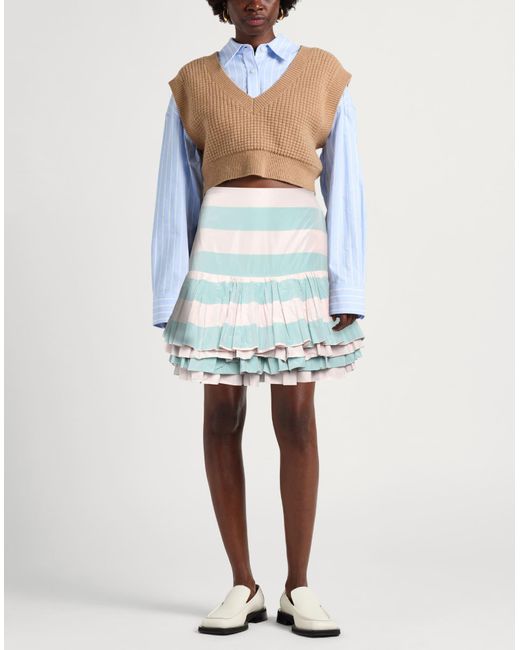 ODEEH Green Mini Skirt Polyester