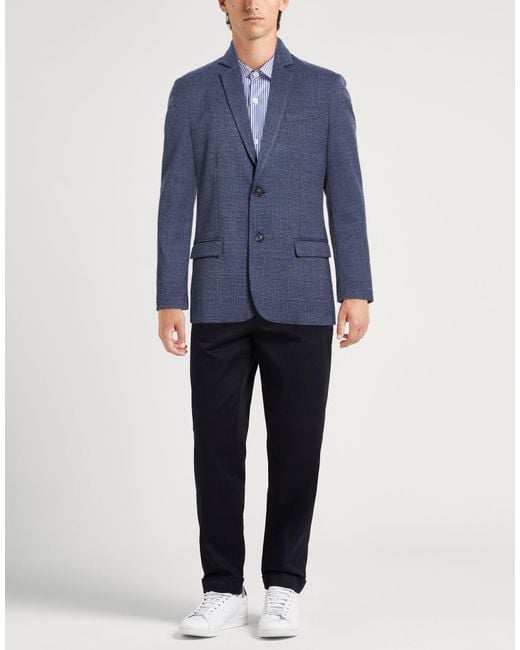 Imperial Blue Slate Blazer Polyester, Viscose, Elastane for men