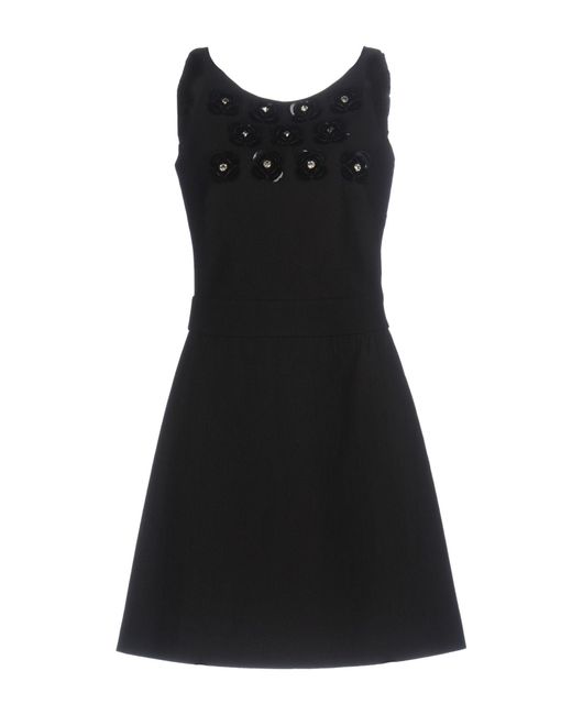 Boutique Moschino Black Mini Dress Cotton, Other Fibres