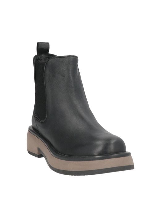 BUENO Black Ankle Boots Leather