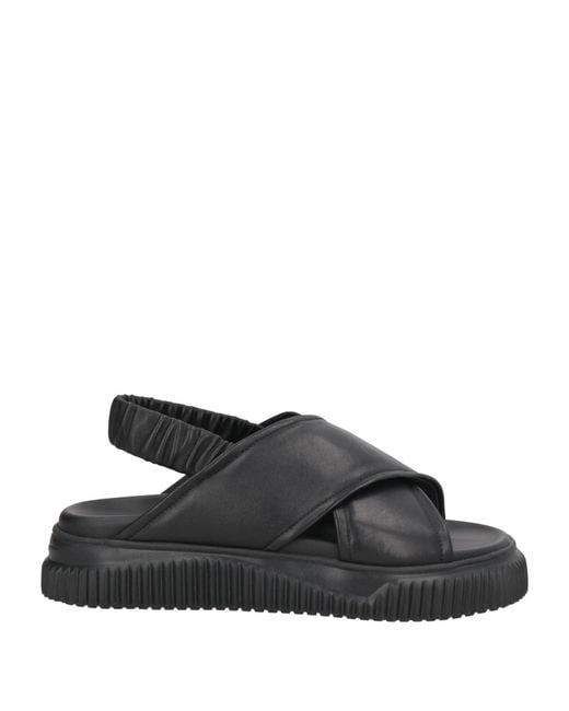 Voile Blanche Black Sandals Leather