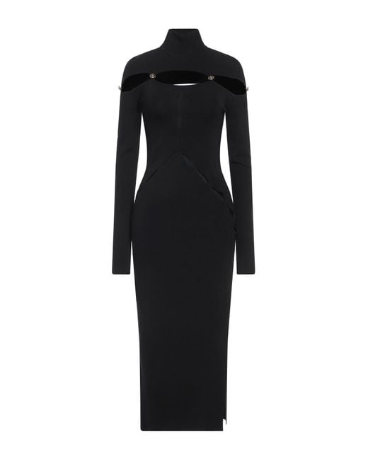 Versace Jeans Couture Black Midi Dress