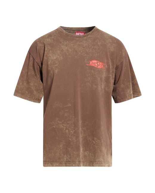 DIESEL Brown T-Shirts for men