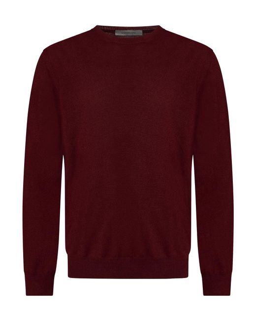 Corneliani Red Burgundy Sweater Virgin Wool for men