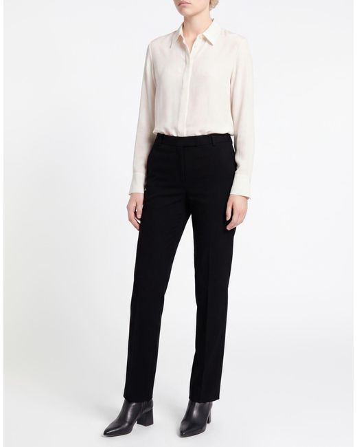 Officine Generale Black Pants Virgin Wool