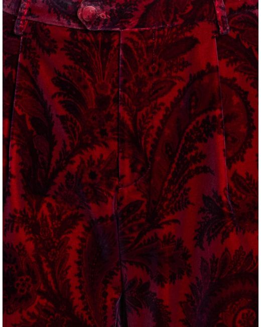 Etro Red Brick Pants Cotton for men