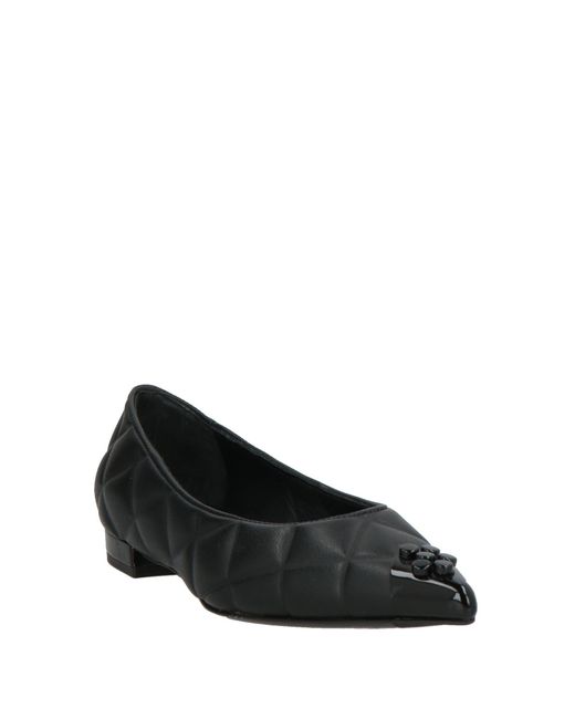 Roberto Festa Black Ballet Flats Textile Fibers