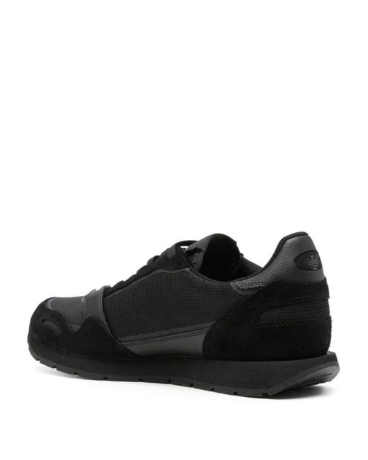 Zapatillas con aplique del logo Emporio Armani de hombre de color Black
