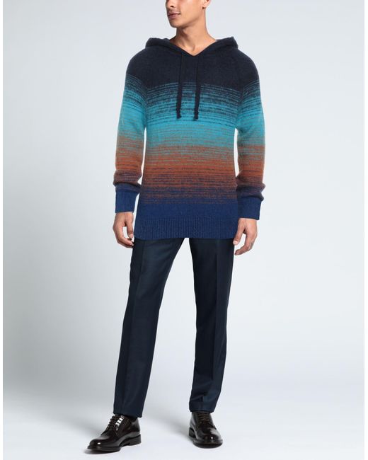 Laneus Blue Midnight Sweater Polyacrylic, Mohair Wool, Polyamide for men