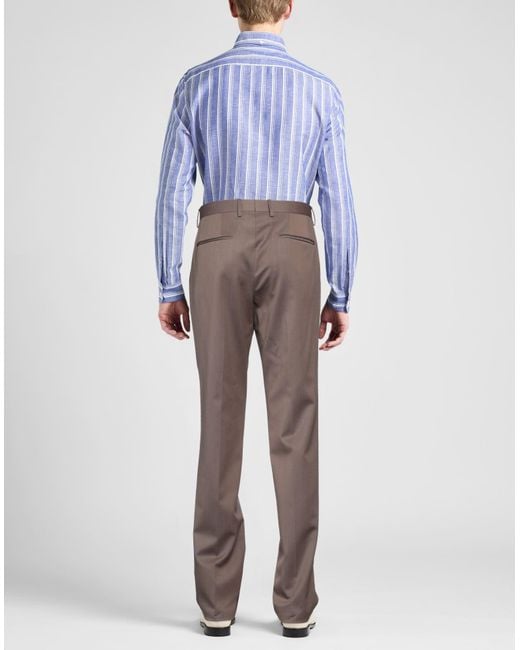 Tagliatore Gray Khaki Pants Virgin Wool, Polyester, Elastane for men