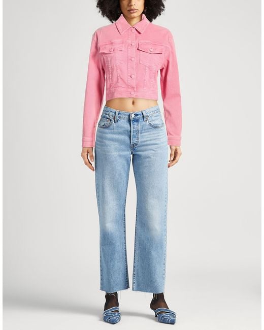 Moschino Pink Denim Outerwear