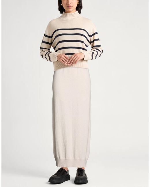 Antonelli White Maxi Skirt Wool, Silk, Cashmere
