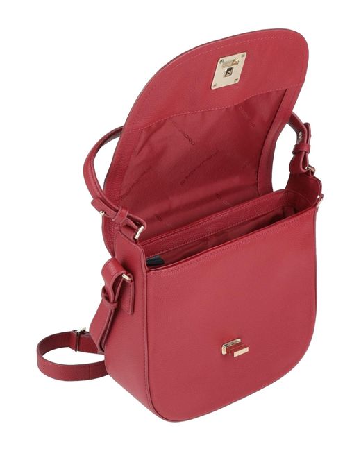 Piquadro Red Handbag Cow Leather
