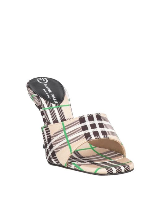 Divine Follie White Sandals Textile Fibers