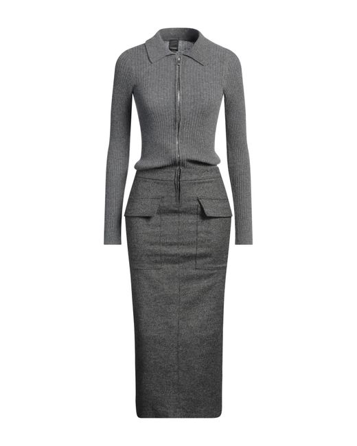 Pinko Gray Midi-Kleid