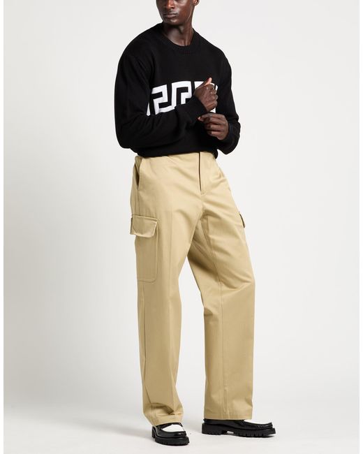 Versace Natural Pants Cotton, Polyester for men