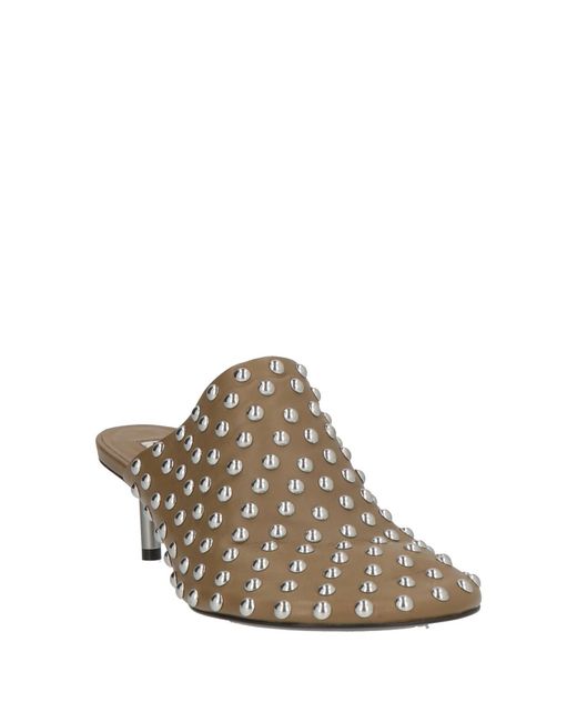 Jil Sander Brown Mules & Clogs