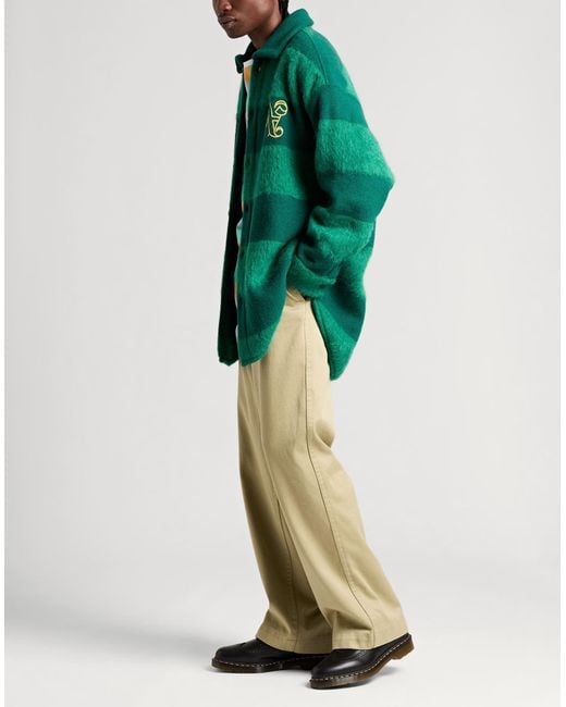 Palm Angels Green Shirt Wool, Alpaca Wool, Mohair Wool, Polyamide for men