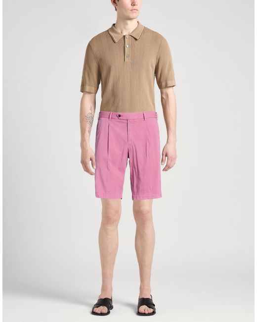 PT Torino Pink Shorts & Bermuda Shorts Cotton, Elastane for men